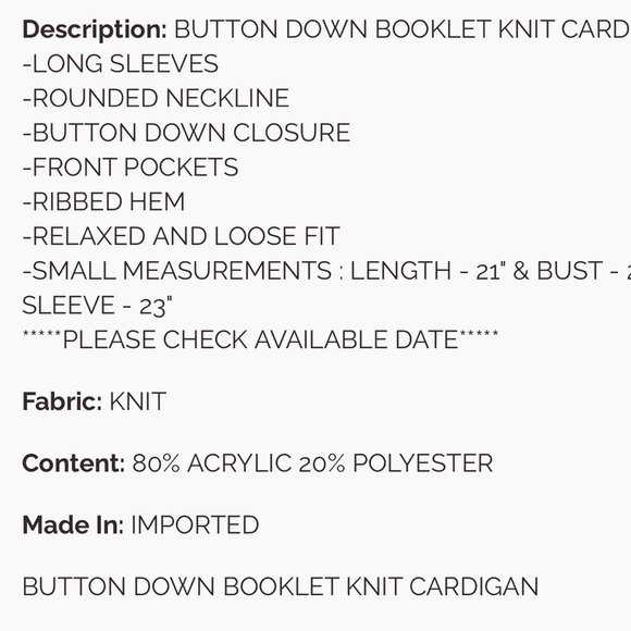 50 💕 NEW! Easel Women's Black and Cream Button-Up Sweater - Picture 6 of 6